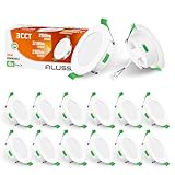 ALUSSO LED Einbaustrahler 68mm Dimmbar, 4W Deckenspots Einbauleuchten LED Spot 230V, Warmweiß 3000K...