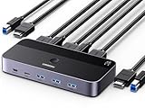 UGREEN HDMI 2.0 KVM Switch 4K@60Hz USB 3.0 Switch 4 USB Ports (3*USB 3.0+ USB C)...