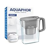 AQUAPHOR Wasserfilter Kanne Compact grau inkl. 1 Maxfor+ Filter I Kunststoff...