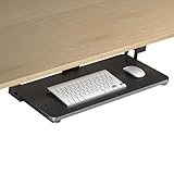 Tastaturablage unter dem Schreibtisch, große C-Klemme, 65,5 cm (75,6 cm inklusive Klemmen) x 31,1...