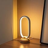 LED Nachttischlampe Modern Dimmbar Tischlampe auf Schlafzimmer Wohnzimmer,Schreibtischlampe Nordic...