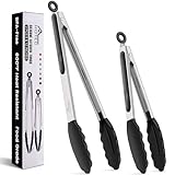 HOTEC Premium-Küchenzange aus Edelstahl, mit Verriegelung, Kochzange mit...