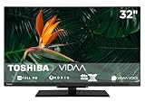 Toshiba Fernseher 32 Zoll Smart TV VIDAA Full HD Fernseher HDR Smart TV mit Triple-Tuner, LED TV...