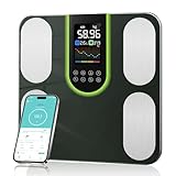Körperfettwaage, Smart Waagen mit körperfett und muskelmasse, BMI, Viszerales Fett,...
