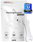 Ellicit® Nasenpflaster Transparent, 30er Pack Premium Nasenstrips, gegen Schnarchen, Extra Halt...