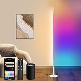 LED Stehlampe Wohnzimmer, WiFi RGBCW LED Standleuchte Dimmbar Ecklampe Kompatibel mit Alexa Google...