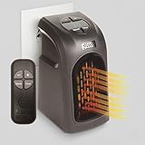 LIVINGTON Handy Heater 500 Watt mit Fernbedienung | Keramik Heizlüfter | Mini-Steckdosen-Heizer |...