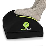 ErgoFoam Fußstütze Schreibtisch, Höhenverstellbar - Große Fußablage Schreibtisch aus Samt und...