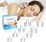 Anti Schnarch Nasenspreizer,8 PCS Anti Schnarch Magnet NasenClip,Schnarch stopper für Entspannte...