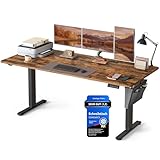 SONGMICS Höhenverstellbarer Schreibtisch elektrisch, 180 x 80 cm, Verstellbarer Tisch,...