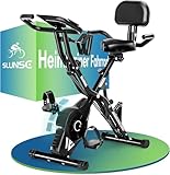 Heimtrainer Fahrrad, SLUNSE 2025 Neu Hometrainer Fahrrad mit stabilem Doppeldreieckrahmen, Klappbar...