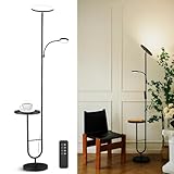 LuminexDesigns Stehlampe mit Tisch, 36W+7W LED Stehlampe dimmbar 3200LM+600LM Moderne Stehleuchte...
