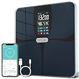 Lepulse körperfettwaage Lescale F6, ultra precision Körperwaage Digital, bluetooth Waage mit...