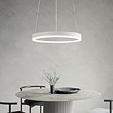 STARRYOL Moderne Pendelleuchte LED Pendelleuchte Hängeleuchte verstellbar weiß 20W für Wohnzimmer...