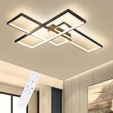 Mursche LED Deckenleuchte Dimmbar Modern Deckenlampe - Schwarz Wohnzimmerlampe mit Fernbedienung 65W...