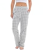 SAMGU Schlafanzughosen für Damen Pyjamahose Pyjamas Hosen Baumwolle Lang Pyjama Hose Damen...