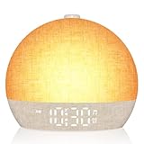 Tageslichtwecker Sanftes Aufwachen für Tiefschläfer,Lichtwecker Sonnenaufgang mit 30 natürliche...