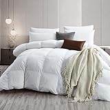DOWNFOCUS Komfort Bettdecke 135x200 cm, 100% Bauwolle Bettdecke mit Daunen und...