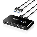 UGREEN USB Switch 2PC KVM USB Switch 2 In 4 Out für stabile Datenübertragung...