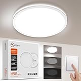 Matane Deckenlampe LED Deckenleuchte Flach 18W, 3 stufen Dimmbar, Warm Neutral Kalt Weiß 3000K/...