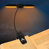 Vekkia Leselampe Buch Klemme, Augenschutz Buchlampe mit 14 LEDs，3 Farbmodi und 3...