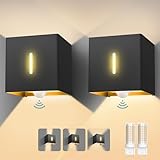brightower LED Außenwandleuchte Außenlampe mit Bewegungsmelder, 3000K Wandlampe mit Austauschbarer...