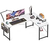 ODK Gaming Tisch, Eckschreibtisch, Gaming Schreibtisch mit Monitorablage, platzsparender...