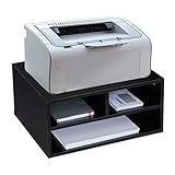 Relaxdays Druckerständer Schreibtisch, 3 Fächer, Regal für Drucker, Druckerhalter, H x B x T:...