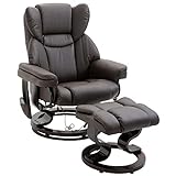 HOMCOM Relaxsessel mit Massagefunktion Fußhocker Massagesessel Sessel mit Liegefunktion Kunstleder...