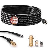 Rohrreinigungsschlauch 10m, mit M22 Adapter, Düsen starr + rotierend, 240bar 60°C...