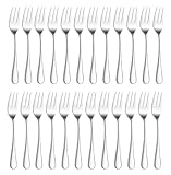 RayPard 24-teiliges, 14cm, Edelstahl kuchengabeln Set, Spiegelpolieren Gebäckgabel Dessertgabel...