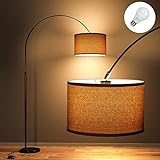 Modlicht 165 -180 cm Bogenlampe Wohnzimmer Stehlampe JASMIN | Inklusive LED E27 9W 3000K Glühbirne...