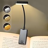 LED Leselampe USB Leselampe Buch Klemme 360° Einstellbar 360°Einstellbare 3 Helligkeiten und 3...