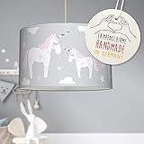 LOVELY LABEL Zauberhafte Deckenlampe Einhorn für Kinderzimmer Babyzimmer ø 30 x 20 cm - Deko...