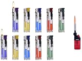 10x Piezo Einweg Feuerzeug mit Gasbehälter transparent, Gasfeuerzeug Normale...
