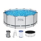 Bestway Steel Pro MAX Frame Pool Komplett-Set mit Filterpumpe Ø 366 x 122 cm,...