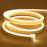 Lamomo LED Strip 2M, Warmweiss 12V Dimmbar Neon LED Streifen, Wasserdicht 3000K LED Lichtband, Led...