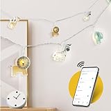 CozyHome Safari Lichterkette Kinderzimmer Deko - Fernbedienung via App & 20 LED Tiere I 5m Batterie...