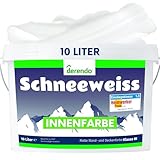 derendo Schneeweiss wandfarbe weiß hohe deckkraft 10l innenfarbe weiß matt...