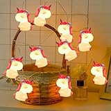 Einhorn Lichterkette,Lichterkette Kinderzimmer,Led Lichterkette Batteriebetrieben,LED Lichterkette...