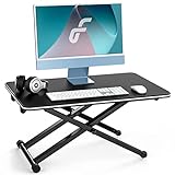 Fenge Stehpult für Laptop, Steh-Sitz Schreibtisch, Höhenverstellbarer Schreibtischaufsatz Für...