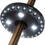 AWJ Regenschirmstange Licht, 24+4Led Regenschirmlampe Campinglampe, Zeltlampe Sonnenschirmlampe, 4Aa...