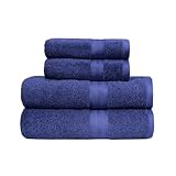 Amazon Basics – 4 Stück Badetuch-Set für Badezimmer, lichtbeständig, 100 % Baumwolle, weich und...