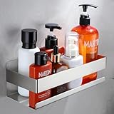 Cooeco Duschablage ohne Bohren - Duschkorb Selbstklebend Badezimmer Regal in Rostfrei,...