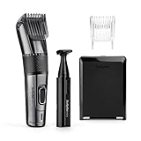 BaByliss Carbon Titanium Akku Haarschneider für Kopf- und Barthaare 26 Schnittlängen 0, 5mm-25mm...