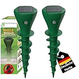 EdenGardens® 2er Pack 'MOLE Repeller' Maulwurf Vertreiber bestes Mittel gegen Wühlmäuse &...