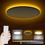 Bowfar LED Deckenleuchte, 24W 2800LM Deckenlampe mit Fernbedienung Dimmbar 3000K-6500K, 1800K...