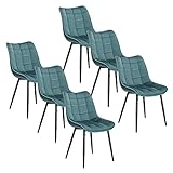 WOLTU 6 x Esszimmerstühle 6er Set Esszimmerstuhl Küchenstuhl Polsterstuhl Design Stuhl mit...