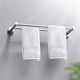 HONEYWHALE Doppel Handtuchhalter Wand Montage 60cm für Bad und Küche Edelstahl Handtuchstange 304...