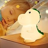 Glovios LED Nachtlicht Baby,Dinosaurier Silikon Nachtlicht Kinder USB-Aufladung, Nachttischlampe...